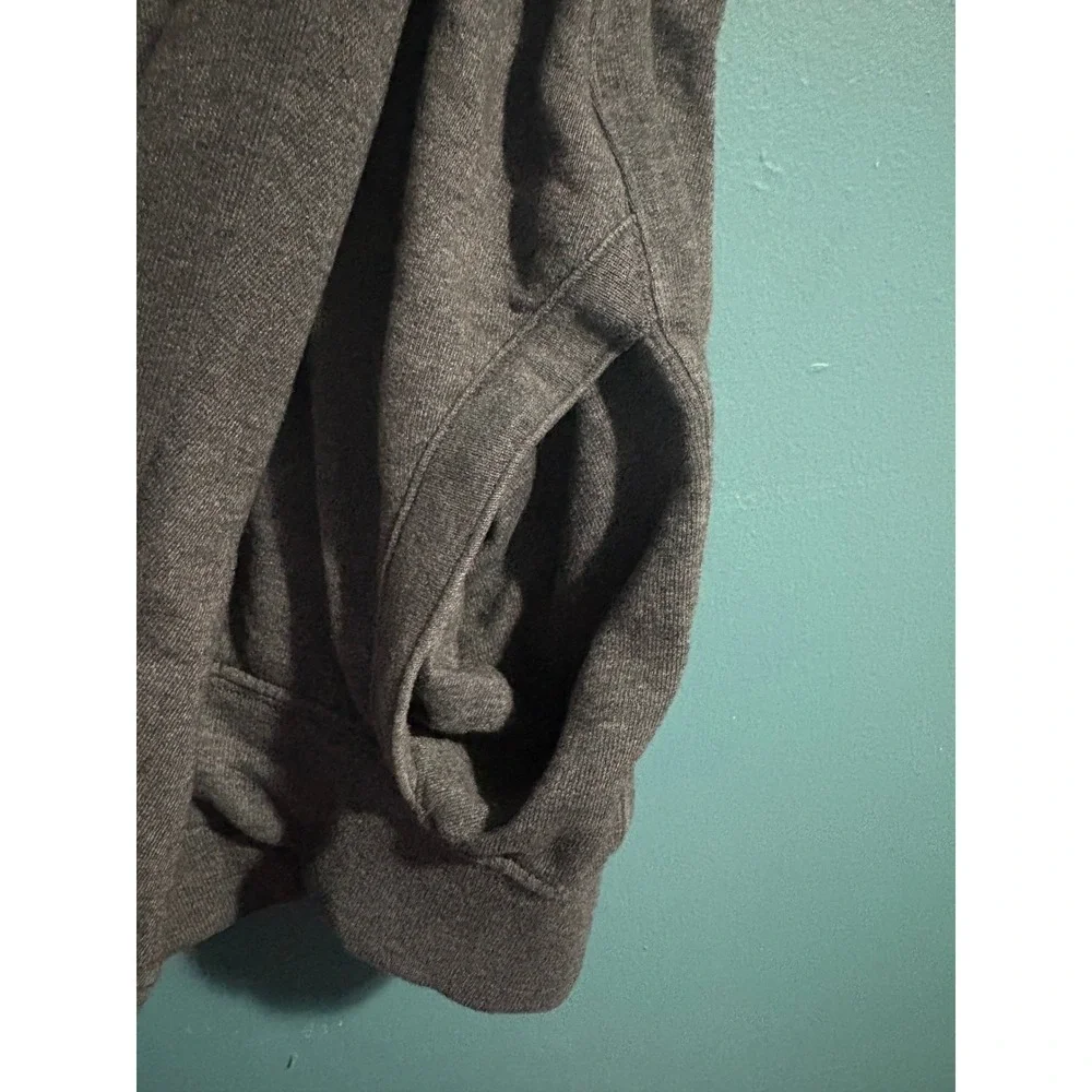 Champion Mens Jogger Sweatpants Heather Charcoal Grey Script Logo Size Large